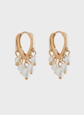 Pearl Hoop Earrings