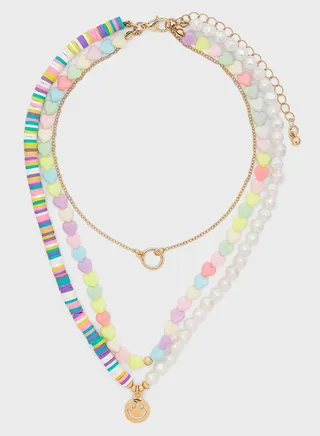 Heart Beaded Layered Necklace