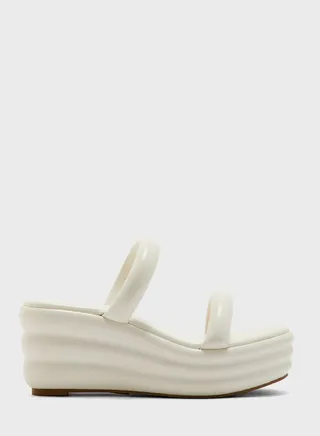 Double Strap Wedge Sandals 