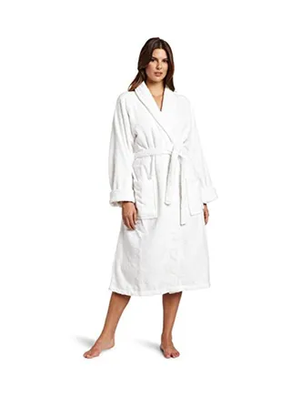 Cotton Bath Robe With Pockets White XXL 