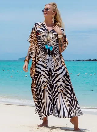 Beach Printed Robe Sunscreen Cover 
