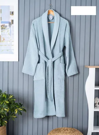 Elegance Bathrobe Light Blue 