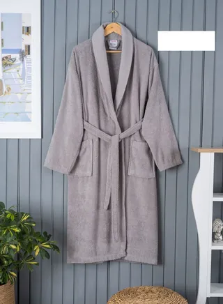 Elegance Bathrobe Light Grey 