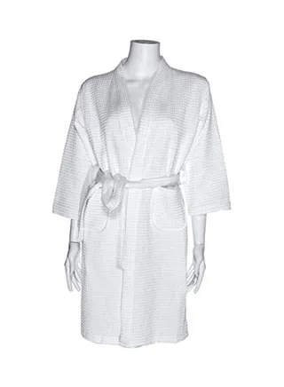 Cotton Bathrobe White M 