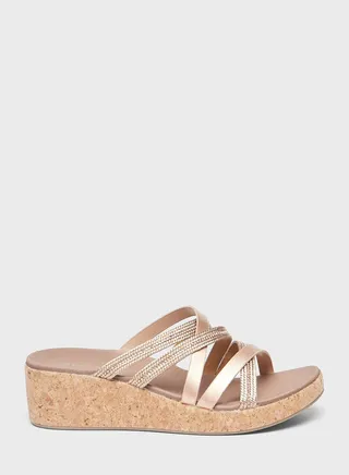 Multi Strap Wedge Sandals