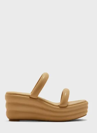 Double Strap Wedge Sandals 