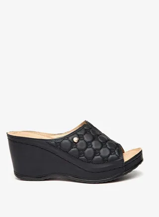 Women Quilted Slip-On Sandals 