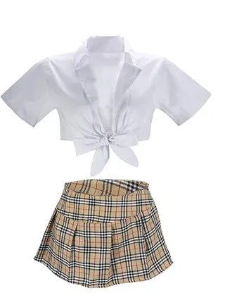 Women Lingerie Set  Cosplay  Perspective Student Uniform . 