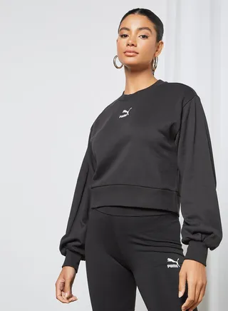 Classics Puff Sleeve Sweatshirt Black 