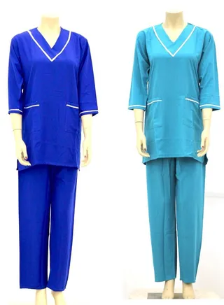 Housemaid Uniform Maid & Nanny Scrub Suit 2-piece set 