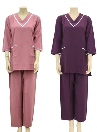 Housemaid Uniform Maid & Nanny Scrub Suit 2-piece set 