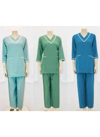 Housemaid Uniform Maid & Nanny Scrub Suit 3-piece set 