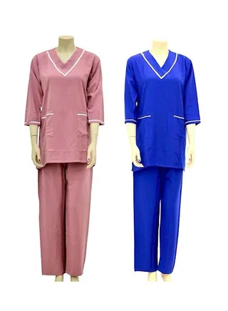 Housemaid Uniform Maid & Nanny Scrub Suit 2-piece set 