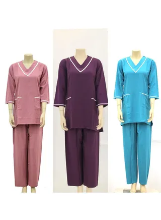 Housemaid Uniform Maid & Nanny Scrub Suit 3-piece set 