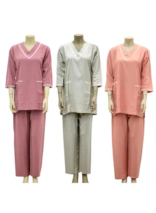Housemaid Uniform Maid & Nanny Scrub Suit 3-piece set 