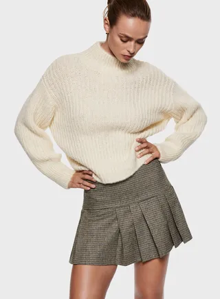 Pleated Mini Skirt 