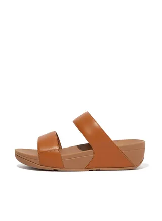 Ladies Lulu Leather Slides - Light Tan ED4-592 36 