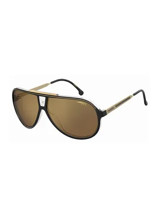 Men's UV Protection Pilot Sunglasses - Carrera 1050/S Blk Gold 63 - Lens Size: 63 Mm 