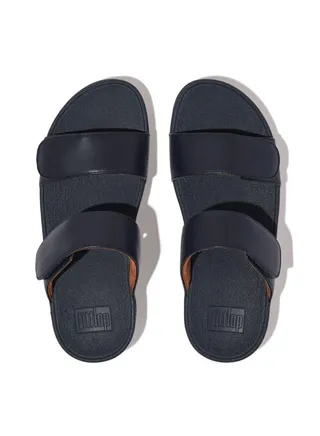 Fitflop Ladies Lulu Leather Slides FV6-399 Navy 