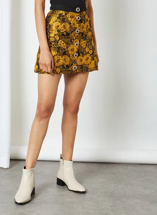 Barbara Jacquard Mini Skirt Black 