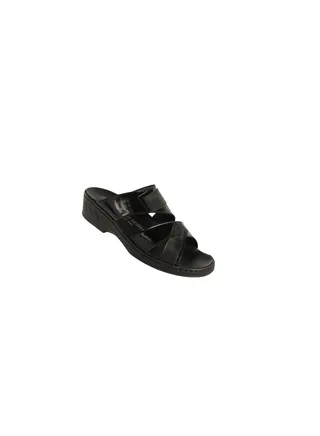 Ladies  Comfort Wedge Sandals 08851AR Black 