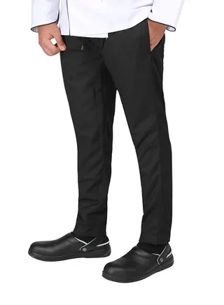 Chef Trousers Unisex Chef Pants with Elastic Waist & Drawstring 