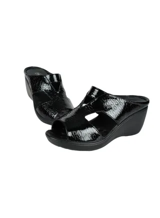 092-2732 Michelle Morgan Ladies Wedge Heel Sandals 20926-10 Black 
