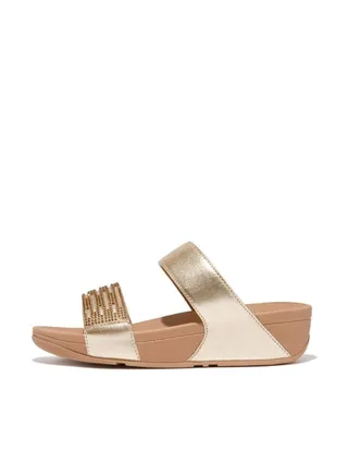 Fitflop Ladies Lulu Lazercrystal Slide EU2-675 Platin 