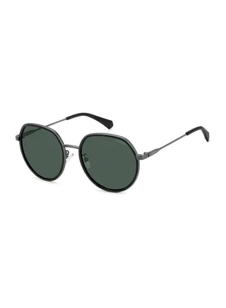 Unisex Polarized Oval Sunglasses - Pld 4160/G/S/X Grey Millimeter - Lens Size: 55 Mm 
