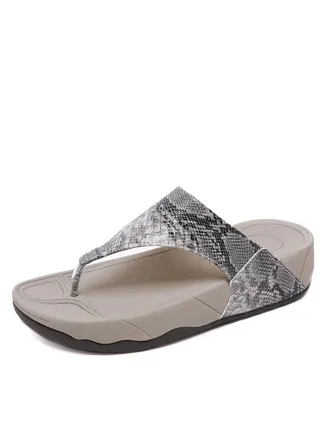 Leopard Print Wedges For Women Multicolour 