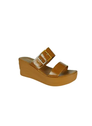 Michelle Morgan Ladies Wedge Sandals 214RJ662 Camel 