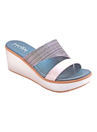 Stylish Slip On Wedge Sandals Multicolour 