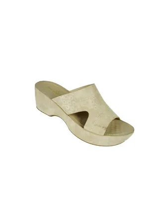 092-2767 Michelle Morgan Ladies Wedge Heel Sandals 314RJ959 Beige 