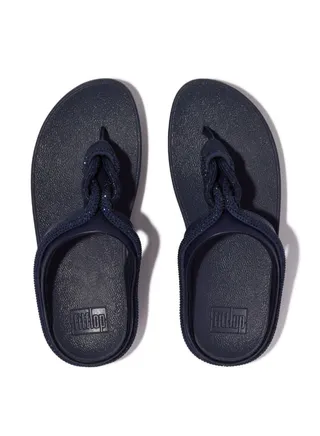 Fitflop Ladies Fino Crystal Toe Post FQ3-399 Navy 