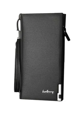 Leather Paragraph Wallet Black 