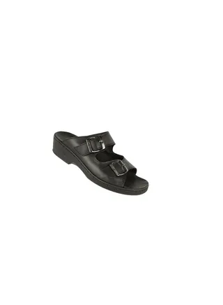 Ladies  Comfort Wedge Sandals 08801AR Black 