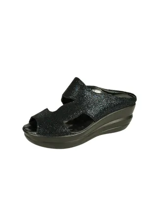 092-2718 Michelle Morgan Ladies Wedge Heel Sandals 19009-41 Blue 