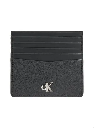 Unisex Leather RFID Cardholder -  pebbled leather, Black 