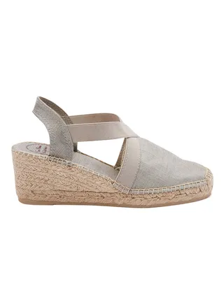 Tabarca Elastic Strap Sandals Silver 
