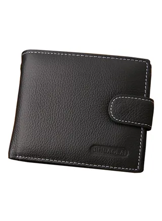 Bi-Fold Leather Wallet Black 
