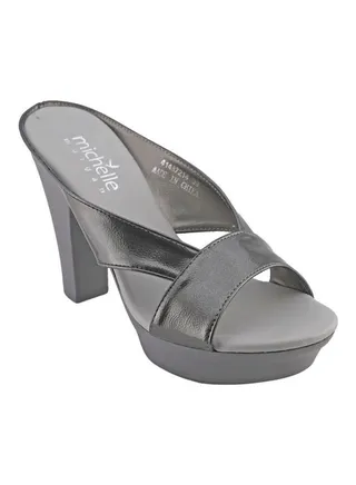 High Heel Wedge Sandals Grey 