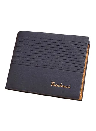 Multifunctional Leather Wallet Scrub Blue 