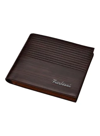 Vintage Multi-Slot Bi-Fold Wallet Dark Brown 