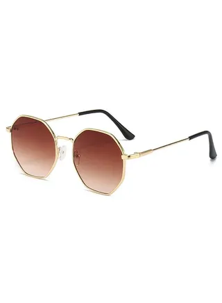 Retro Full Frame Sunglasses Metal Frame Trendy Sunglasses For Men And Women Out Traveling Street Shooting Sunshade Glasses - Size: 47 MM Black 