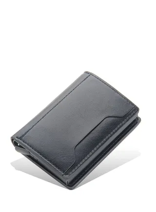 Slim Wallet for Men RFID Smart Front Pocket Minimalist Leather Wallet Antimagnetic Anti Theft Medium Deposit ID Money Bank Card Size Men Gift  Black 