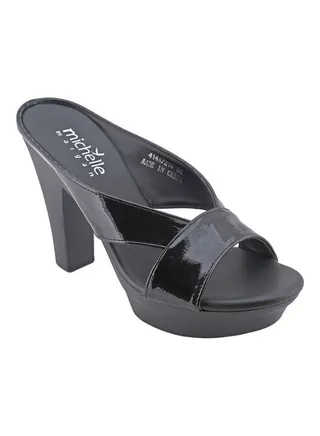 Slip-On Heeled Sandals Black 