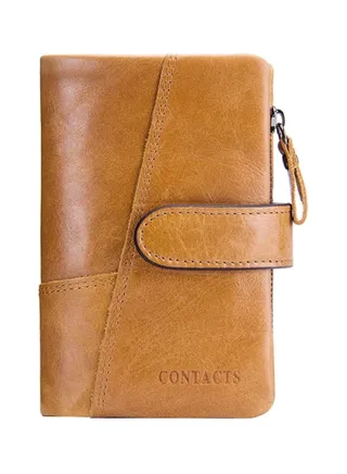 Leather Bifold Wallet Brown 