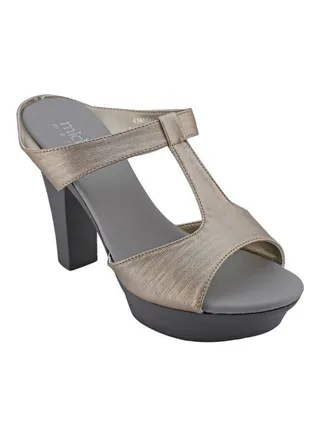 High Heel Wedge Sandals Grey 