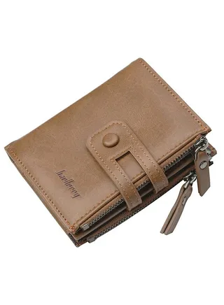 Casual Leather Card Wallet Coffee 