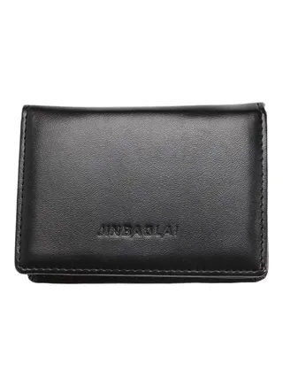 Men's Bi-Fold Leather Wallet Black 